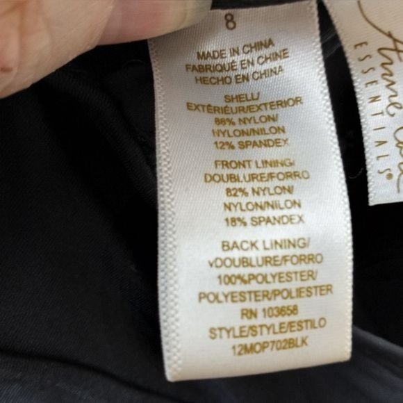 Anne Cole Empire Waist Horse Bit Buckle Black One Piece Swimsuit  8 - Picture 5 of 8